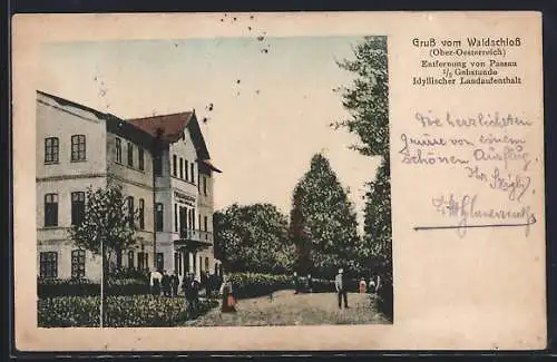 AK Haibach, Blick auf das Gasthaus Waldschloss