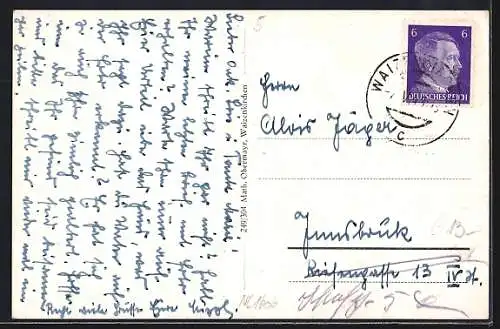 AK Waizenkirchen / Oberdonau, Gasthaus zum Mayrhoferberg, Jahnmal des 4. Turnbezirkes, Warte