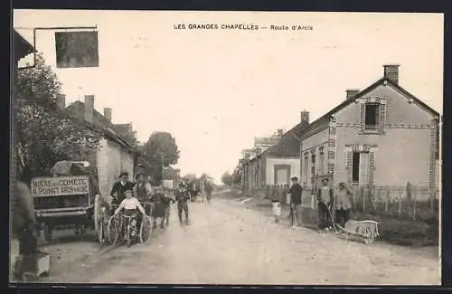 AK Les Grandes Chapelles, Route d`Arcis