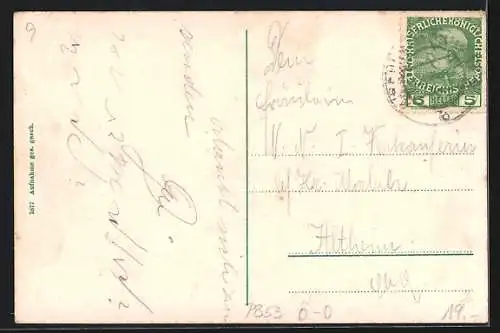 AK Kirchheim, M. Burgstaller`s Handlung, Oblinger`s Gasthof v. J. Penninger, Totalansicht