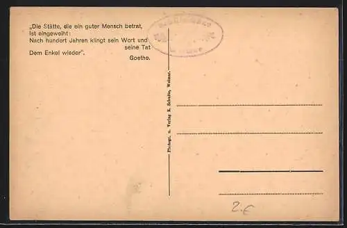 AK Weimar / Thüringen, Partie am Schillerhaus