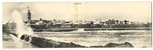 Klapp-AK Casablanca, Ortsansicht von der Mole aus