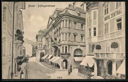 AK Bozen, Hotel Zentral in der Defregerstrasse