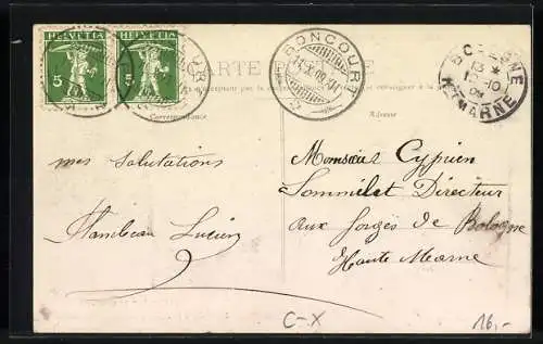AK Boncourt, Frontière Franco-Suisse, Bureau des Douanes suisses