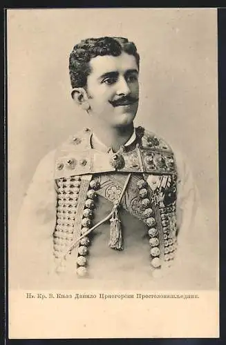 AK Prinz Danilo von Montenegro in Tracht