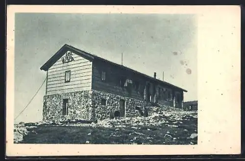 AK Fischerhütte am Kaiserstein, Hütte des Österr. Touristenklubs, Hochschneeberg