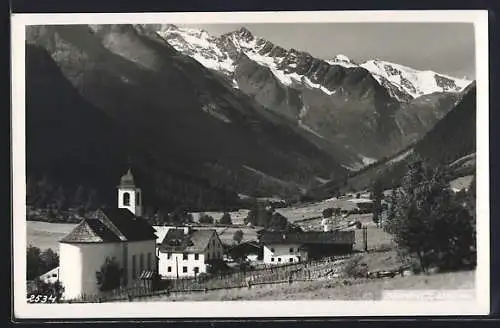 AK Gschnitz, Ortsansicht mit Blick ins Tal