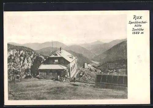 AK Speckbacherhütte /Rax, Ansicht aus der Vogelschau