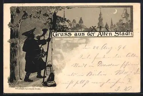 AK Gruss aus der Alten Stadt, Nachtwächter