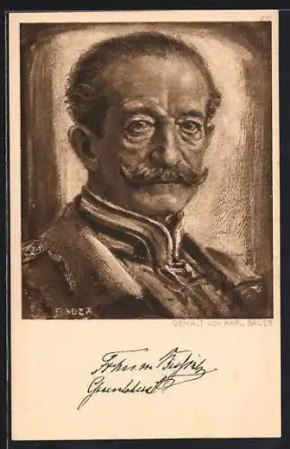 Künstler-AK Karl Bauer, Heerführer, Portrait General Freiherr von Bissing in Uniform