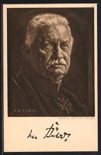 Künstler-AK Ostpreussen-Hilfe 1915, General von Bülow