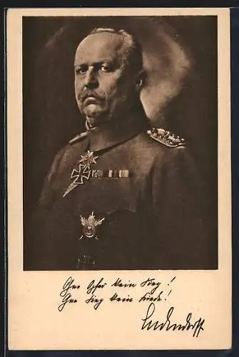 AK Portrait Erich von Ludendorff