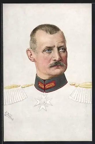 Künstler-AK Kronprinz Rupprecht von Bayern in Uniform