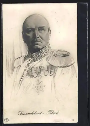 AK Generaloberst v. Kluck in Uniform mit Epauletten