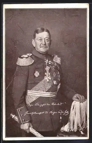 AK Portrait Generalfeldmarschall von der Goltz in Uniform