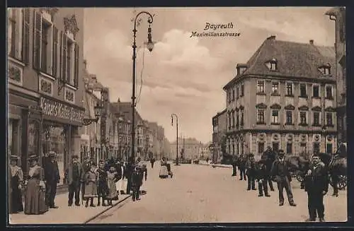 AK Bayreuth, Kaiser`s Kaffee-Geschäft in der Maximilianstrasse