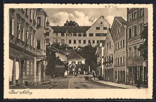 AK Bad Aibling, Gasthaus Rathskeller und Geschäftshaus Ulrich Hupfauer