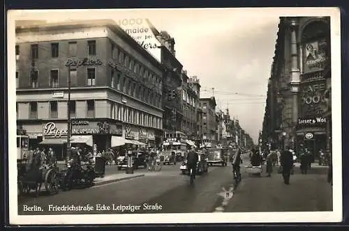 AK Berlin, Friedrichstrasse Ecke Leipziger Strasse