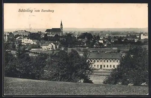 AK Schärding a. Inn, Ortsansicht vom Harraberg