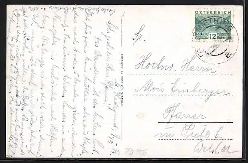 AK St. Radegrund, Ortspartie mit Kirche