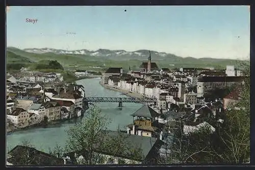 AK Steyr, Ortsansicht mit Blick auf den Fluss