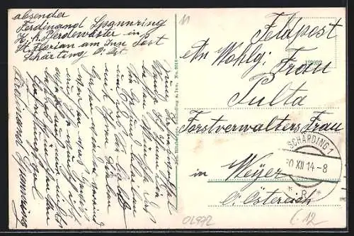 AK Schärding am Inn, Neuhaus am Inn, Engl. Fräulein-Institut, Niederbayern