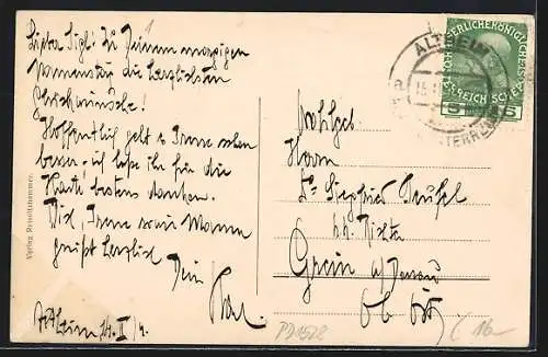 AK Altheim /O. Öst., Krankenhaus, Volksschule, Unterer Marktplatz