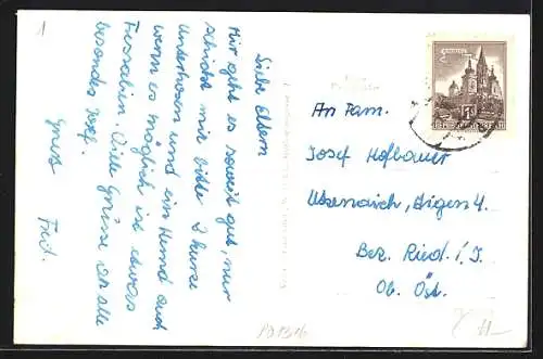 AK Mattighofen, Strassenpartie mit Geschäften