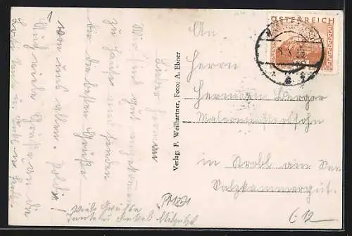 AK Mattighofen, Oberer Marktplatz mit Apotheke und Drogerie