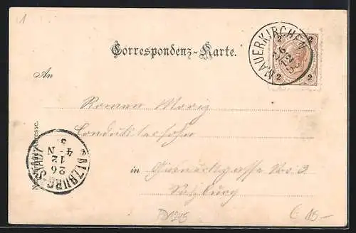 AK Mauerkirchen, Marktplatz mit Hubers Gasthof