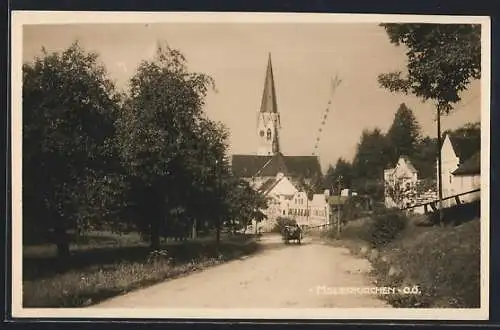 AK Mauerkirchen, Ortsansicht mit Kirche