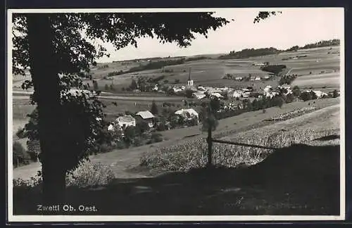 AK Zwettl /O.-Oe., Gesamtansicht mit Kirche