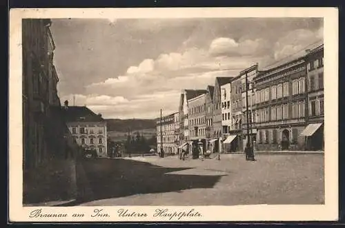 AK Braunau am Inn, Partie am Unteren Hauptplatz