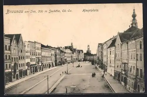 AK Braunau am Inn, Blick über den Hauptplatz