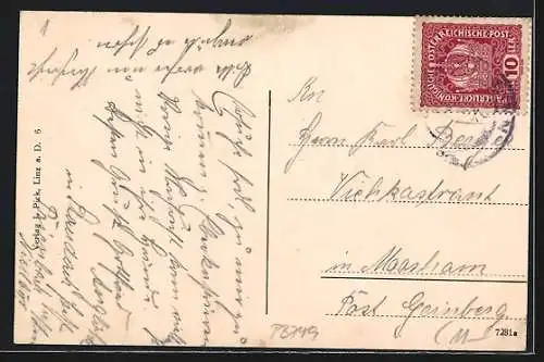 AK Braunau am Inn, Partie am Stadtplatz