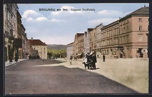 AK Braunau am Inn, Unterer Stadtplatz