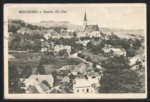 AK Reichenau a. Gusen, Ortsansicht mit der Kirche