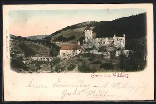 AK Kirchschlag / Mühlviertel, Schloss Wildberg mit Hinterland