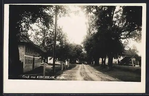 AK Kirchham /O.-Oe., Partie auf einer Allee