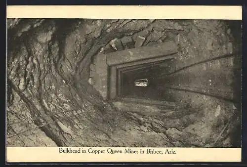 AK Bisbee, AZ, Bulkhead in Copper Queen Mines