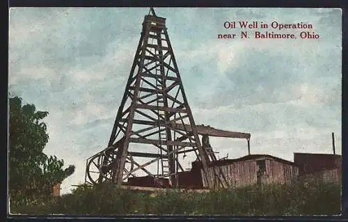 AK North Baltimore, OH, Oil Well in operation