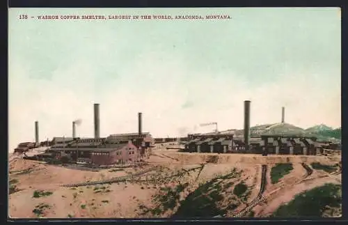 AK Anaconda, MT, Washoe Copper Smelter, Lagest In the World