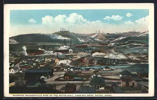 AK Butte, MT, Showing Meadervill side of the Butte Hill