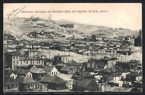 AK Butte, MT, Central Section of Richest Hill on Earth