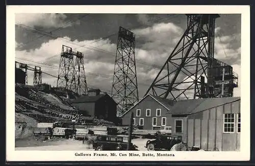 AK Butte, MT, Gallows Frame, Mt. Con Mine