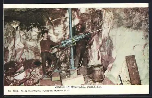 AK Montana, MT, Drilling in the underground mine