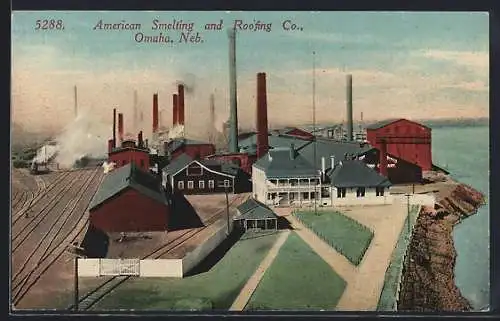 AK Omaha, NE, American Smelting and Roofing Co., Fabrikansicht