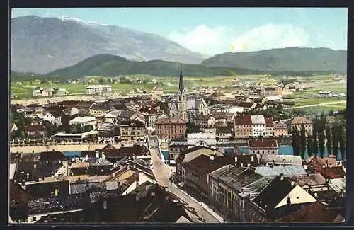 AK Villach, Gesamtansicht mit der Görlitzen