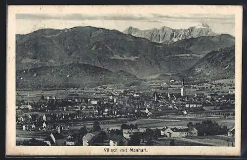 AK Villach, Panorama mit Manhart