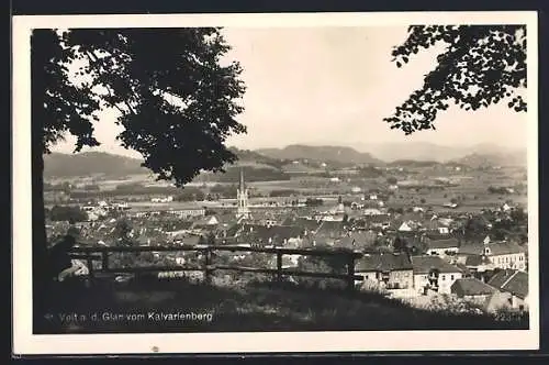 AK St. Veit a. d. Glan, Blick vom Kalvarienberg